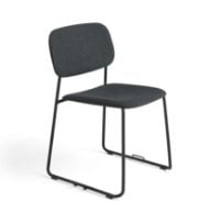 Billede af HAY Soft Edge 53 Chair w. Full Upholstery SH: 47,5 cm - Black Powder Coated Steel/Remix 173