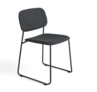 Billede af HAY Soft Edge 51 Chair w. Full Upholstery SH: 47,5 cm - Black Powder Coated Steel/Remix 173