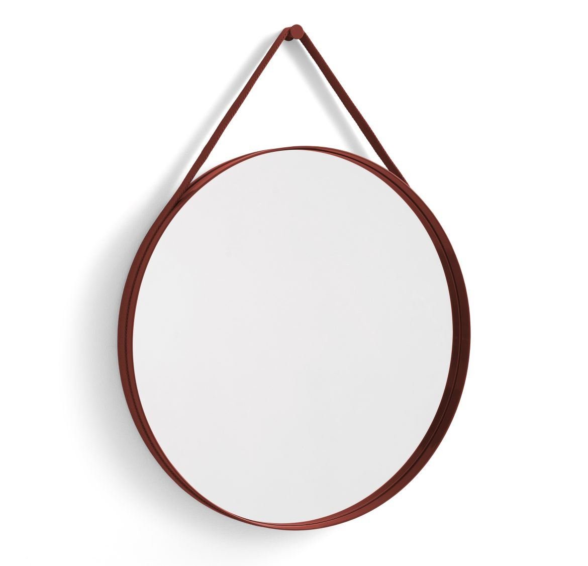 Billede af HAY Strap Mirror No. 2 Ø: 70 cm - Red