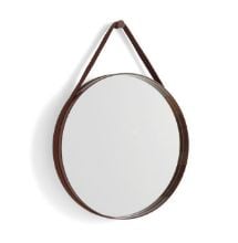 Billede af HAY Strap Mirror No. 2 Ø: 50 cm - Dark Brown
