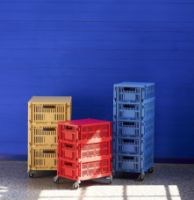 Billede af HAY Colour Crate Wheels Set of 4 Medium - Grey 
