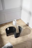 Billede af Sibast Furniture No 7 Loungebord Ø: 90 cm - Sort Eg/Glas