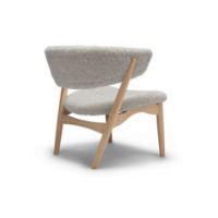 Billede af Sibast Furniture No 7 Lounge Chair Full Upholstered SH: 35 cm - White Oiled Oak/Sheepskin Moonlight
