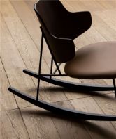 Billede af Audo Copenhagen The Penguin Rocking Chair SH: 42 cm - Natural Oak/Re-Wool Beige