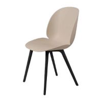 Billede af GUBI Beetle Dining Chair Plastic Chair SH: 45 cm - New Beige / Black