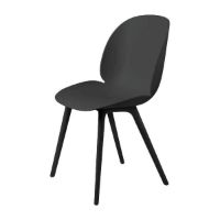 Billede af GUBI Beetle Dining Chair Plastic Chair SH: 45 cm - Black / Black