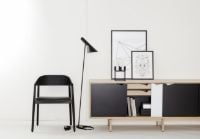 Billede af Andersen Furniture AC2 Stol SH: 43,5 cm Sæt af 4 stk - Sort Eg/Sort Læder