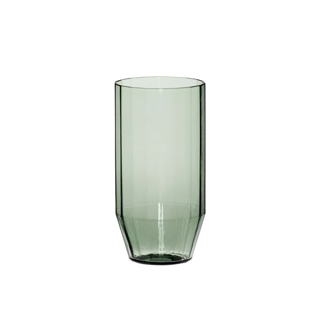 Billede af Hübsch Aster Drinking Glass H: 14 cm - Green