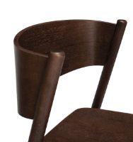 Billede af Hübsch Oblique Spisebordsstol H: 80 cm - Mørkebrun UDSTILLINGSMODEL OUTLET