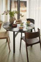 Billede af Hübsch Oblique Spisebordsstol H: 80 cm - Mørkebrun UDSTILLINGSMODEL OUTLET