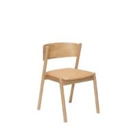 Billede af Hübsch Oblique Spisebordsstol Sædepolstret H: 80 cm - Natur 