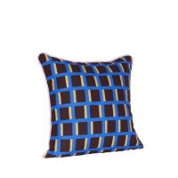 Billede af Hübsch Agenda Cushion 50x50 cm - Multicolour/Brown/Blue