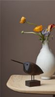 Billede af Warm Nordic Beak Bird Awake Snipe 13x18,5 cm - Røget Eg
