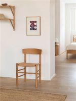 Billede af Fredericia Furniture 3239 J39 Mogensen Spisebordsstol SH: 46 cm - Vintage lakeret Bøg/Naturfarvet Flet