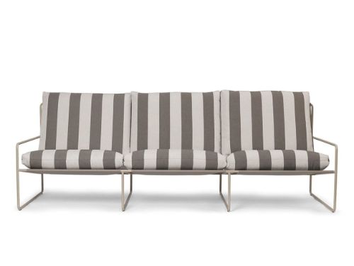 Ferm Living Desert 3-Seater L: 233 cm Stripe - Cashmere/Chocolate