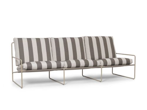 Ferm Living Desert 3-Seater L: 233 cm Stripe - Cashmere/Chocolate