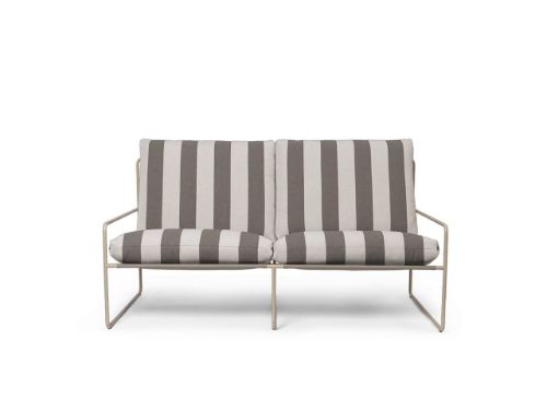 Ferm Living Desert 2-Seater L: 156 cm Stripe - Cashmere/Chocolate