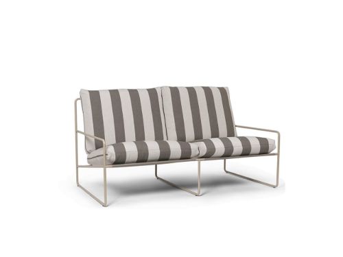 Ferm Living Desert 2-Seater L: 156 cm Stripe - Cashmere/Chocolate