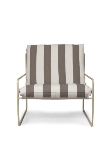Ferm Living Desert 1-Seater SH: 30 cm Stripe - Cashmere/Chocolate