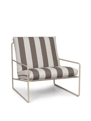 Ferm Living Desert 1-Seater SH: 30 cm Stripe - Cashmere/Chocolate