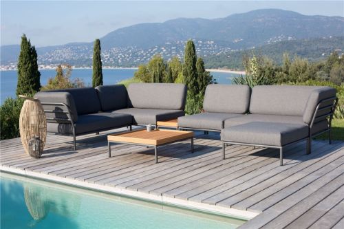 HOUE Level 2 Ottoman 81x81 cm - Dark Grey