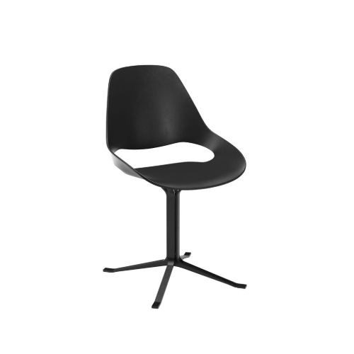 HOUE FALK Chair SH: 46 cm - Black/Steel