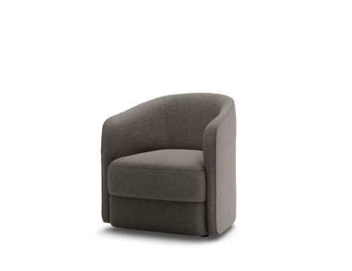 New Works Covent Loungechair Narrow SH: 42 cm - Dark Taupe 10