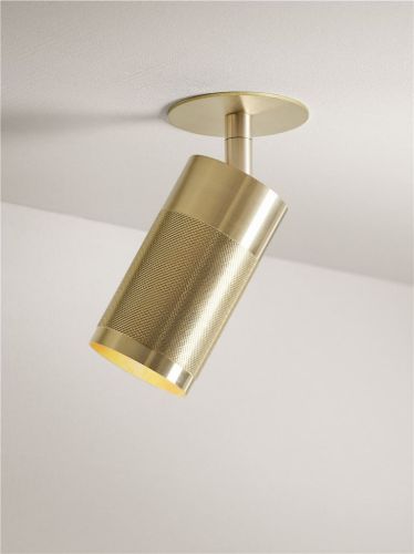 Thorup Copenhagen Patrone Recessed Ceiling Spot w. Coverplate Ø: 6 cm - Solid Brass
