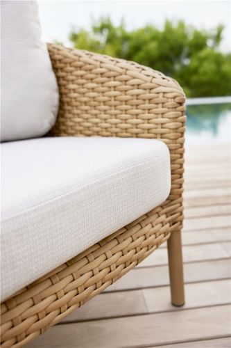 Cane-line Outdoor Ocean Large Loungestol Inkl. Hyndesæt SH: 40 cm - Natural Weave/Light Brown