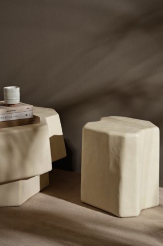 Ferm Living Staffa Stool H: 40 cm - Ivory