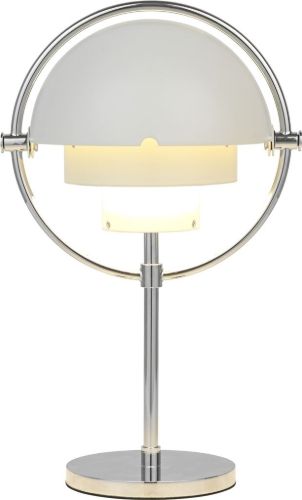 GUBI Multi-Lite Portable Lampe H: 30 cm - Chrome/White Semi Matt