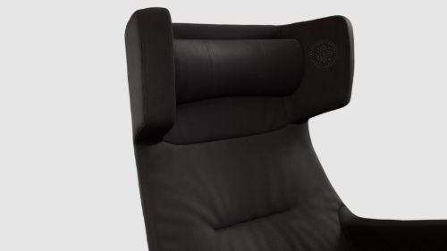 Conform MyPlace Lænestol med Lyd SH: 42 cm - Læder/Sort