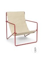 Billede af Ferm Living Desert Lounge Chair SH: 20 cm - Poppy Red/Cloud
