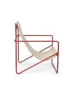 Billede af Ferm Living Desert Lounge Chair SH: 20 cm - Poppy Red/Cloud