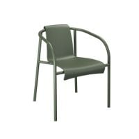 Billede af HOUE NAMI Dining Chair w. Armrest SH: 44,5 cm - Olive Green