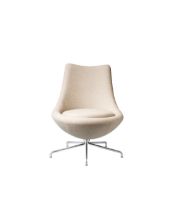 Billede af FDB Møbler L40 Bellamie Lounge Chair SH: 39 cm - Grey / Beige UDSTILLINGSMODEL OUTLET