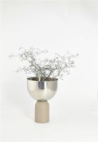Billede af AYTM TORUS Blomsterpotte H: 30,6 cm - Silver/Taupe