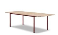 Billede af Fredericia Furniture 6632 Plan Table Extendable 100x260 cm - Lysolieret Eg/Bordeaux