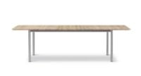 Billede af Fredericia Furniture 6632 Plan Table Extendable 100x260 cm - Lysolieret Eg/Børstet Stål