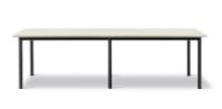 Billede af Fredericia Furniture 665A Plan Table Modular 100x260 cm - Really Cotton Dream/Sort