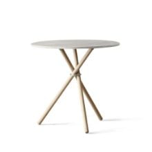 Billede af Eberhart Furniture Aldric Café Table Ø: 80 cm - Light Concrete/Light Oak