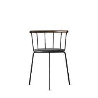 Billede af Eberhart Furniture Babette Dining Chair SH: 47 cm - Black Padded Anthracite Leather
