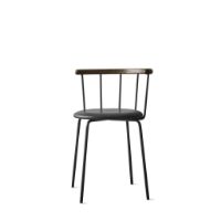 Billede af Eberhart Furniture Babette Dining Chair SH: 47 cm - Black Padded Anthracite Leather