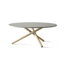 Billede af Eberhart Furniture Bertha Coffee Table Ø: 90 cm - Light Concrete/Light Oak
