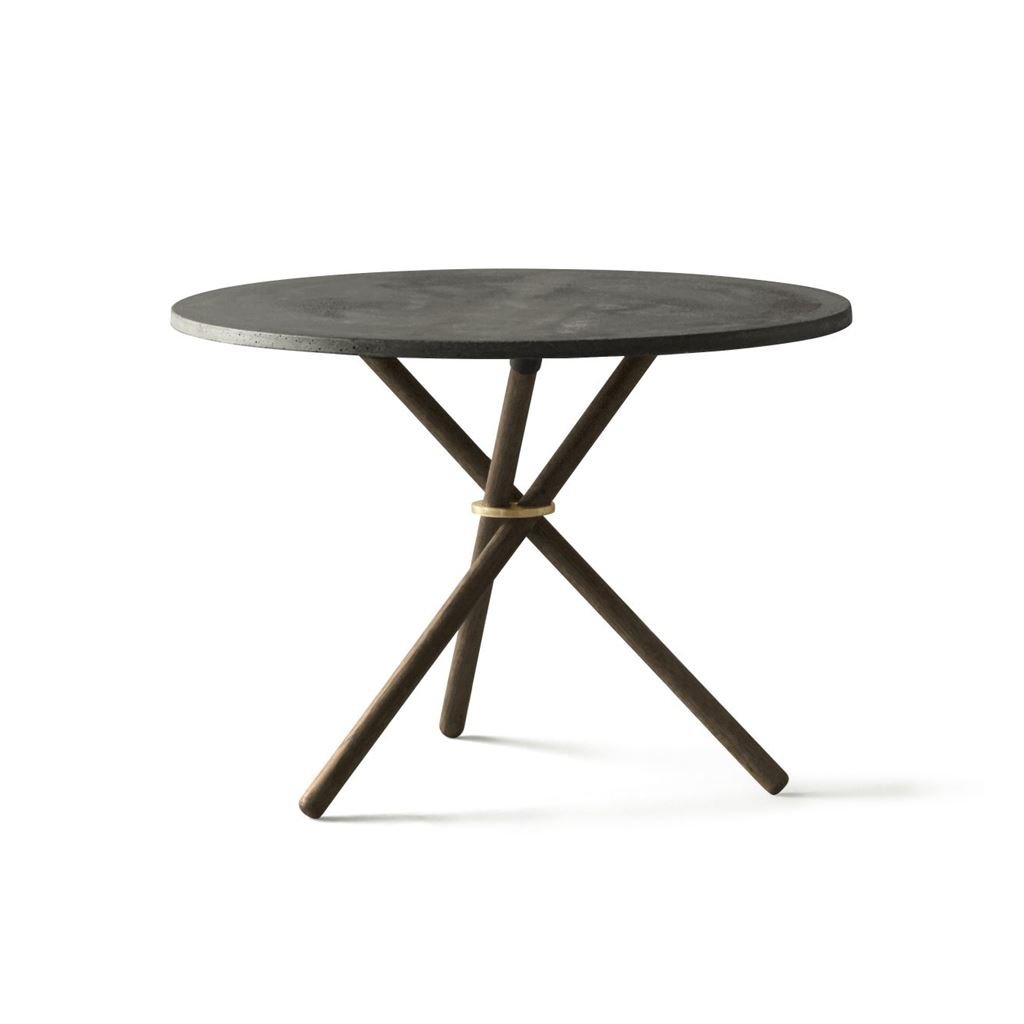 Billede af Eberhart Furniture Daphne Coffee Table Ø: 65 cm - Dark Concrete/Dark Oak