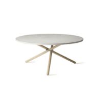Billede af Eberhart Furniture Edda Coffee Table Ø: 105 cm - Light Concrete/Light Oak