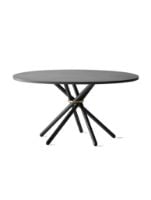 Billede af Eberhart Furniture Hector 140 Dining Table Ø: 140 cm - Dark Concrete/Dark Metal