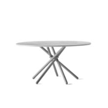 Billede af Eberhart Furniture Hector Dining Table Ø: 140 cm - Light Concrete/Light Grey Metal