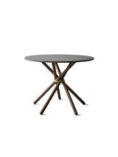 Billede af Eberhart Furniture Hector 105 Dining Table Ø: 105 cm - Dark Concrete/Dark Oak