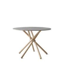 Billede af Eberhart Furniture Hector 105 Dining Table Ø: 105 cm - Light Concrete/Light Oak